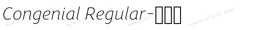 Congenial Regular字体转换